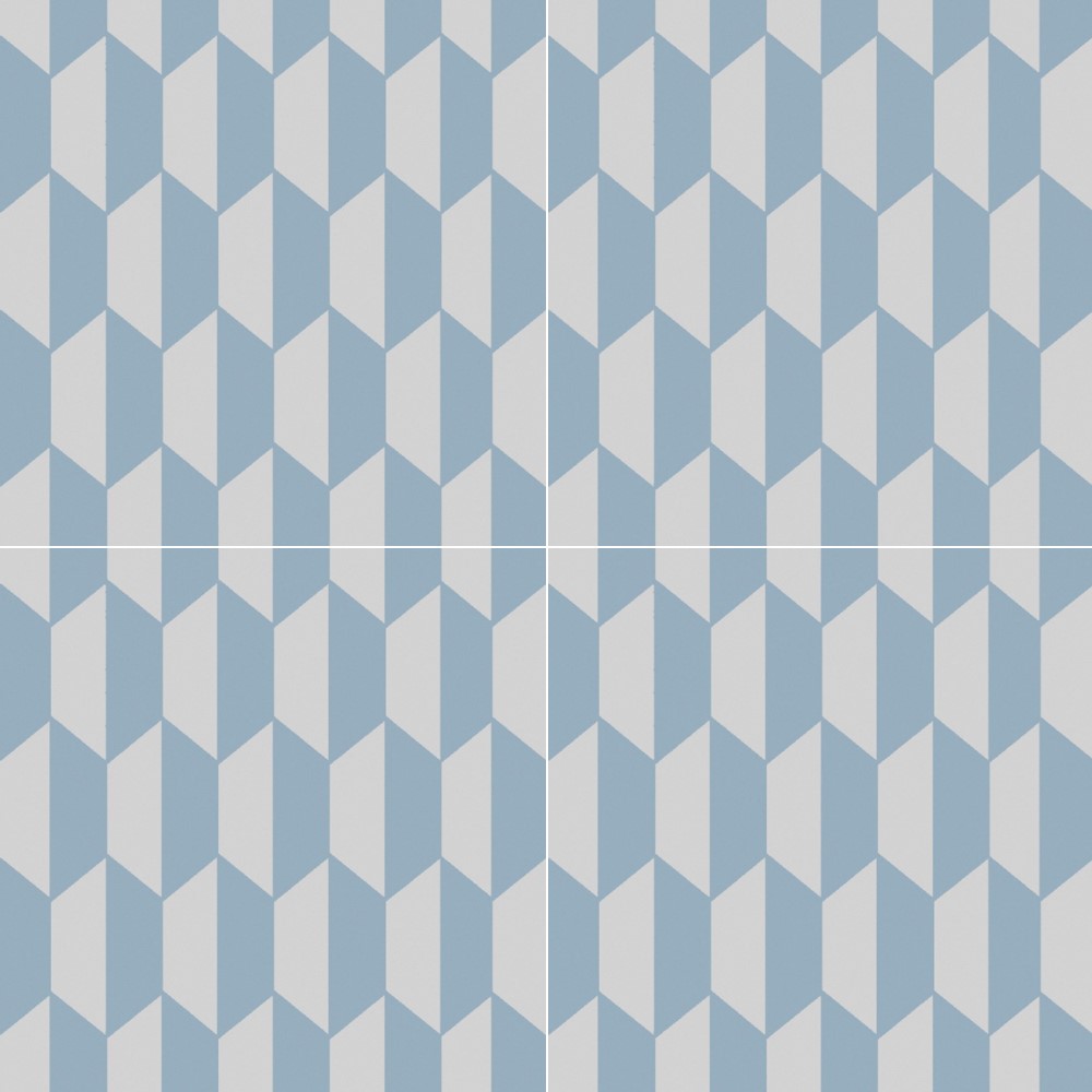 Harmony Quad TGH180 ESAGONO BLUE (300 x 300) Matt Wall and Floor Tiles