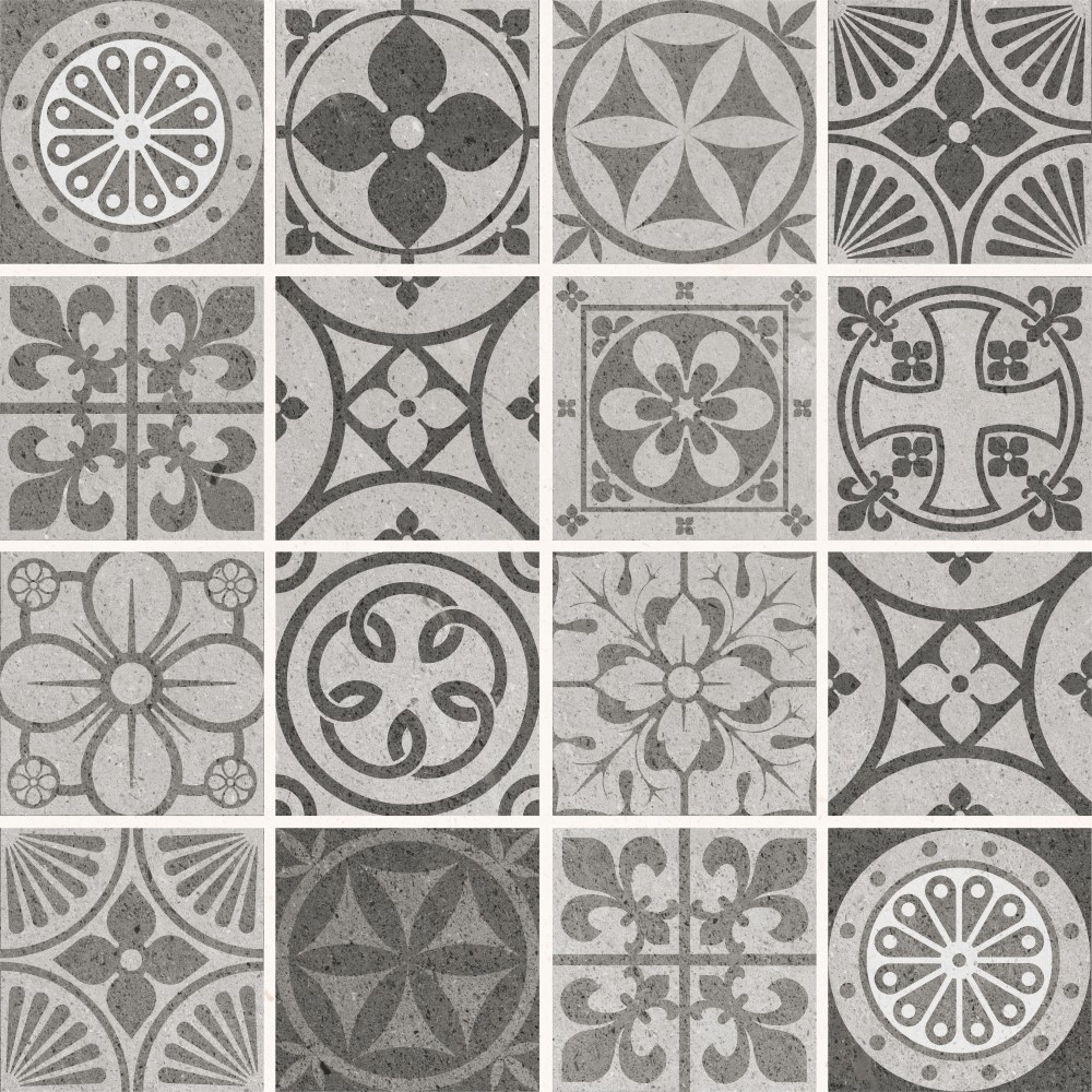 M GVT Indian Series Moroccan Cementi T00882 (600 x 600) Matt Polished Glazed Vitrified Tiles