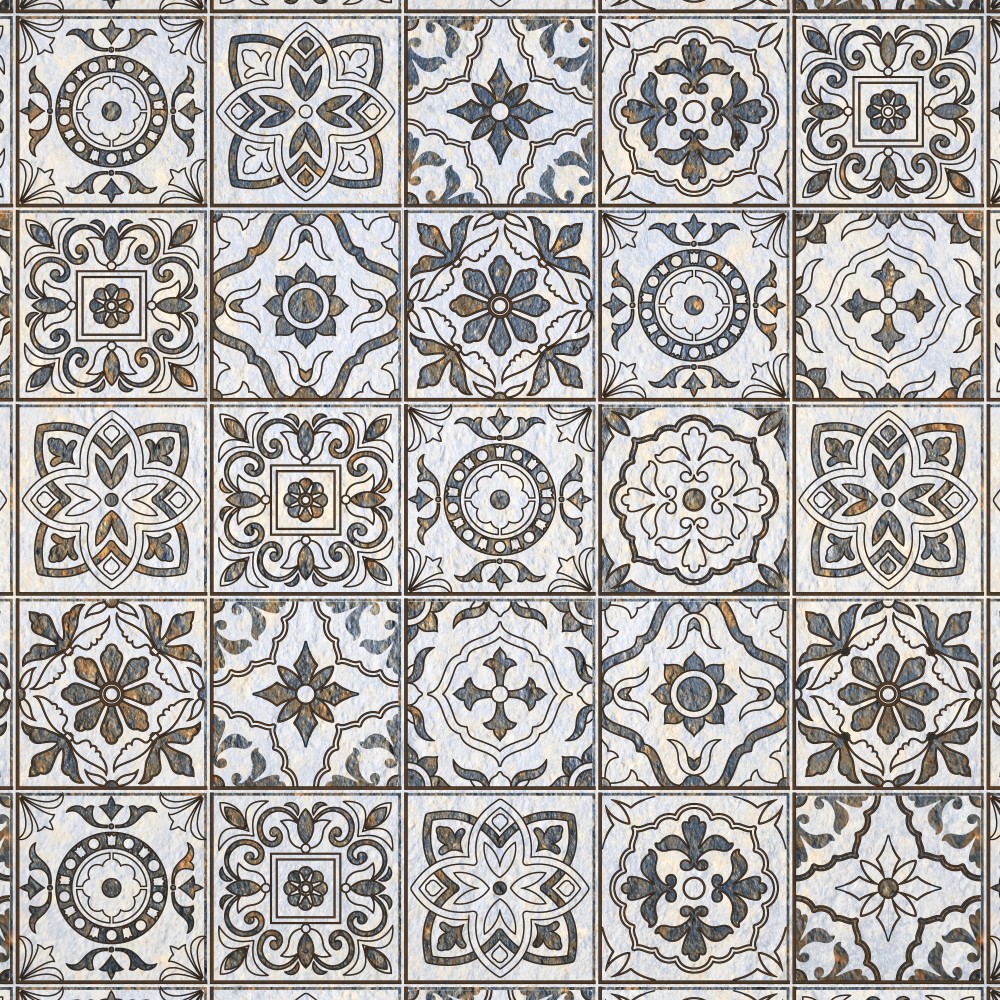 M GVT Indian Series Moroccan Baha  T00878 (600 x 600) Matt Polished Glazed Vitrified Tiles