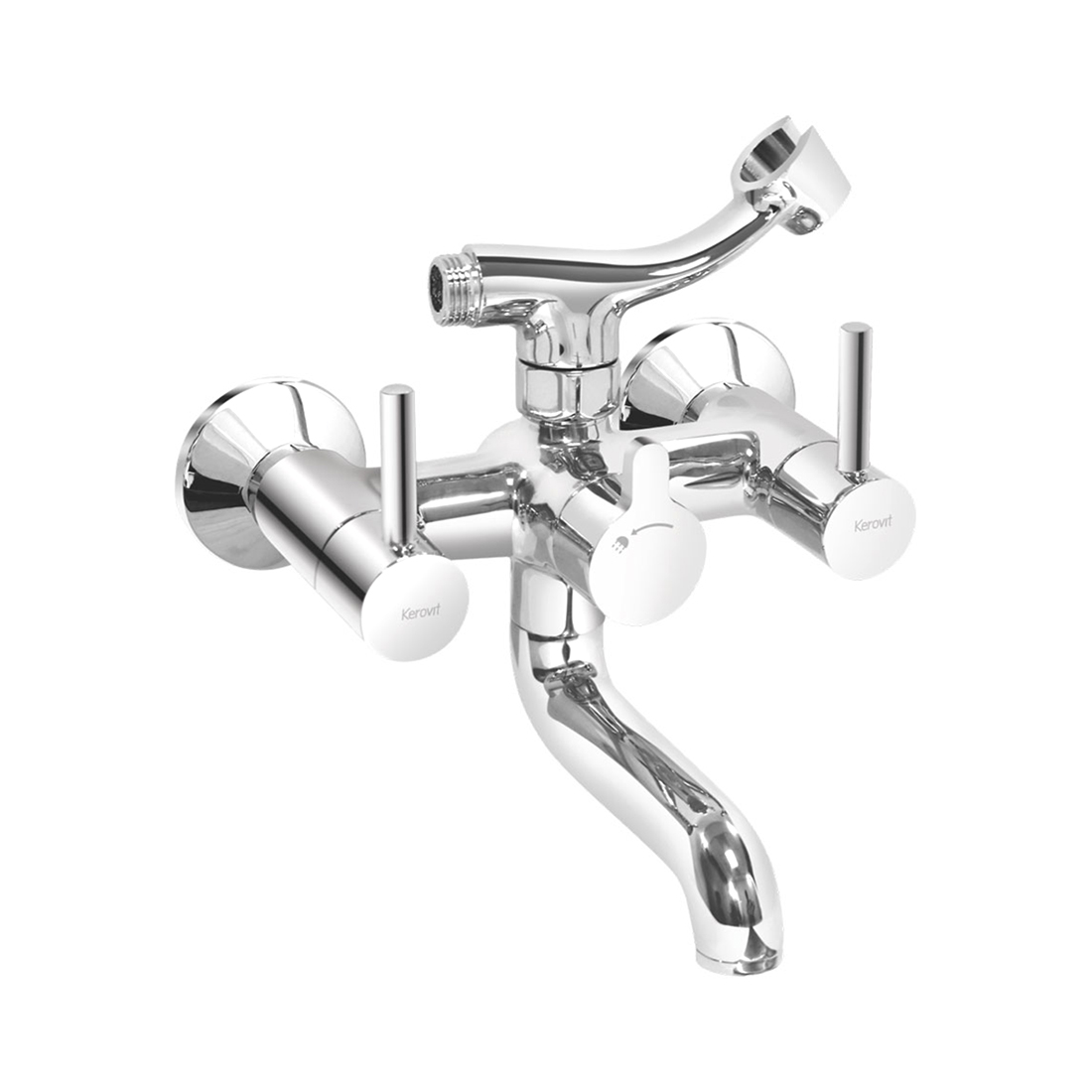 Kerovit Nucleus KB111020 2-in-1 Wall Mixer With Crutch