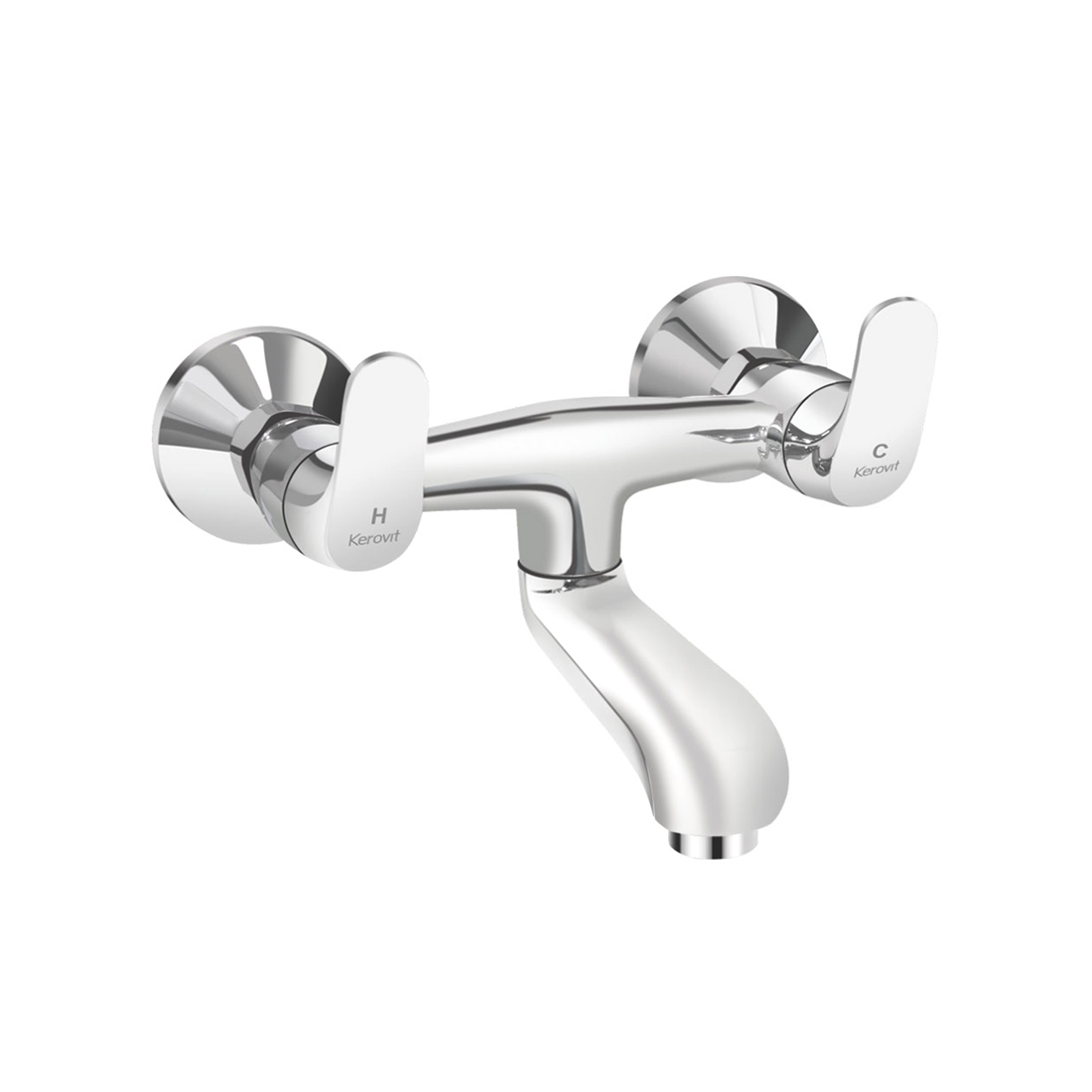 Kerovit Edge KB1211021 Non Telephonic Shower Wall Mixer With Flange