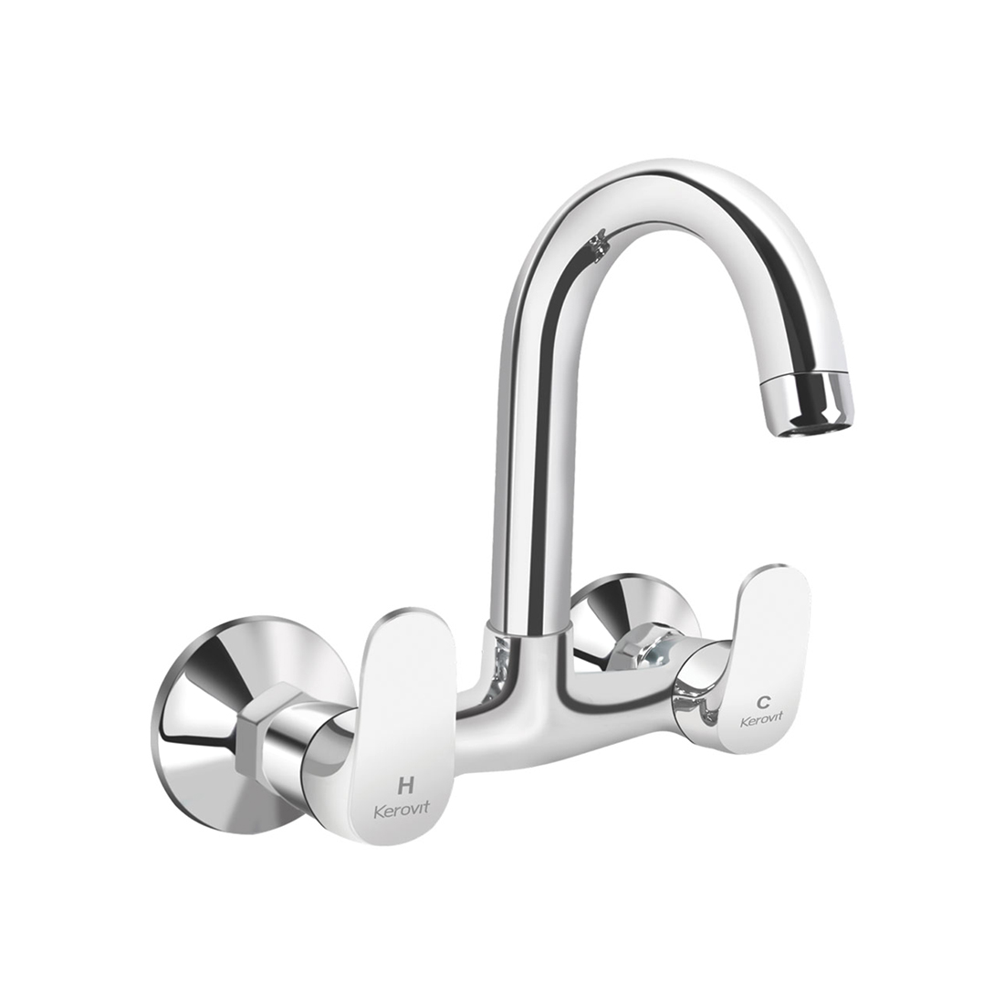 Kerovit Edge KB1211024 Sink Mixer With Swivel Spout and Flange