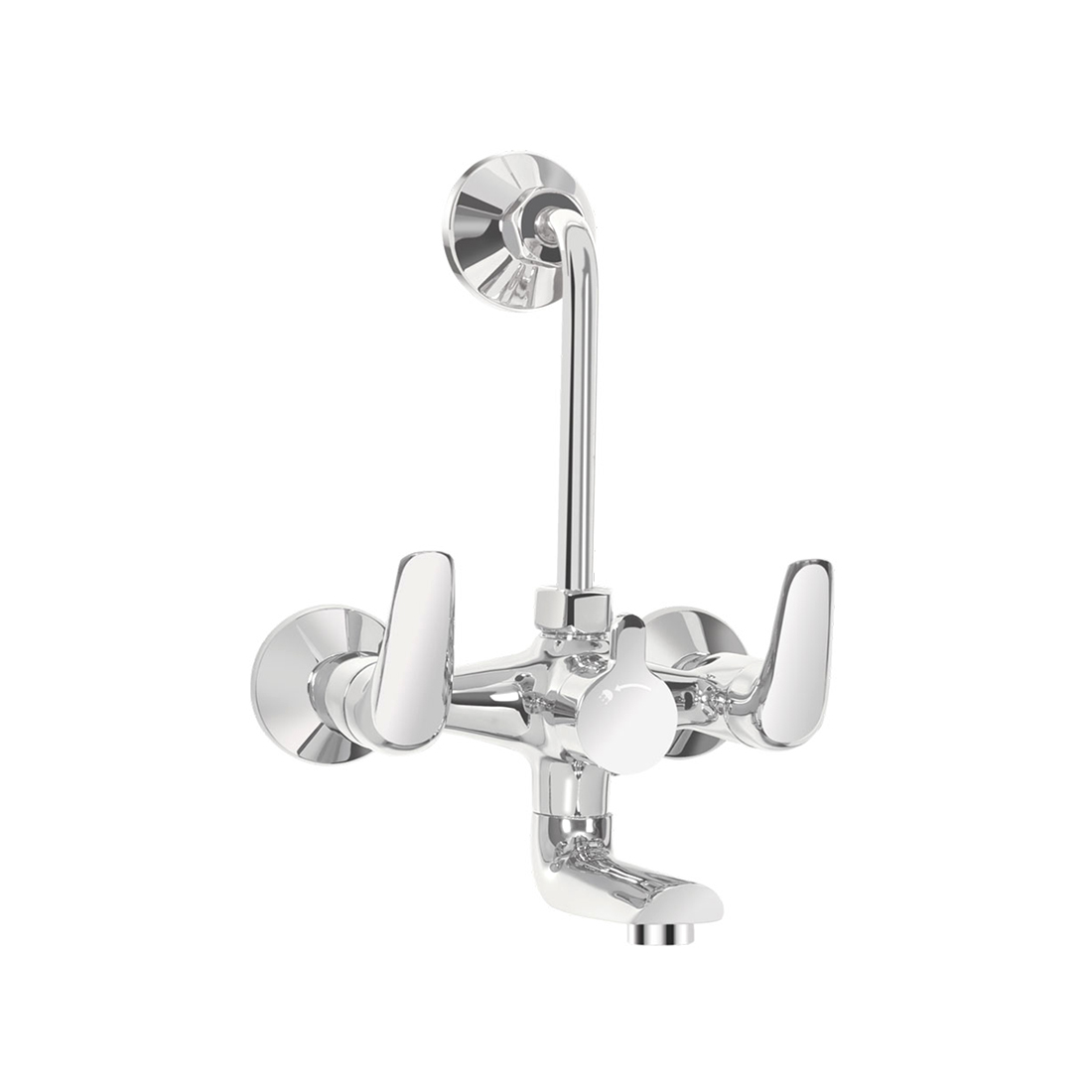 Kerovit Slope KB1311019 2-in-1 Wall Mixer With Flange