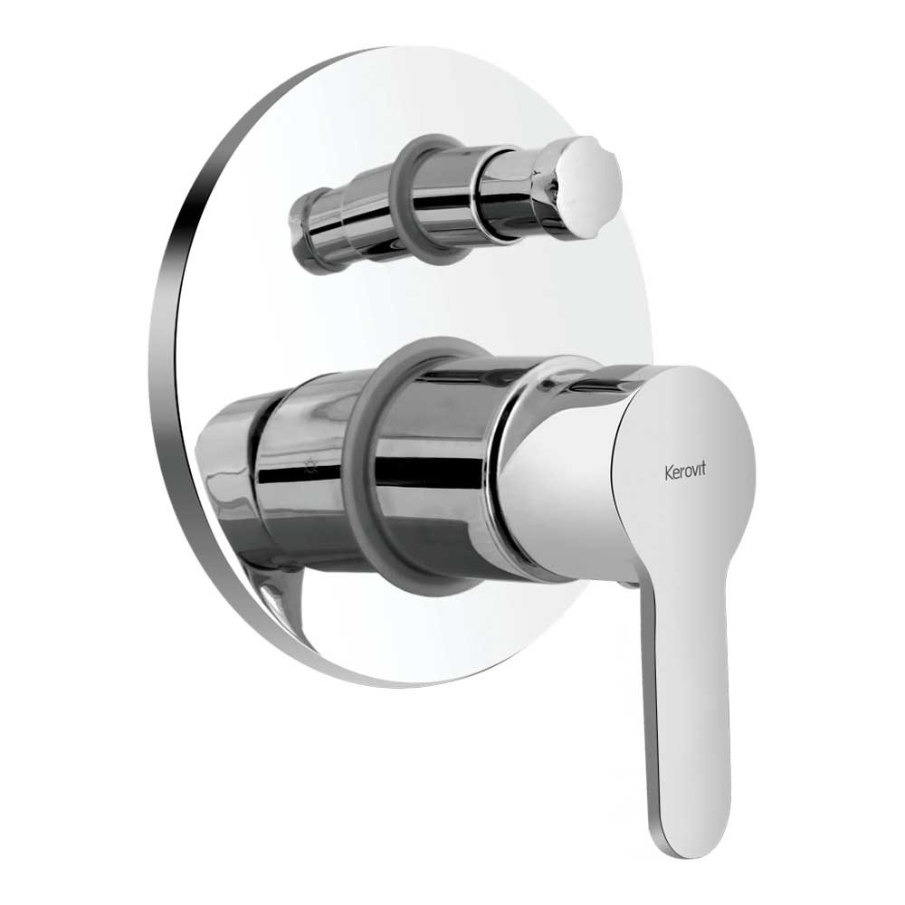 KEROVIT CURVE PLUS KB2711036 3 Inlet Concealed Bath & Shower Mixer Trims - Single Lever