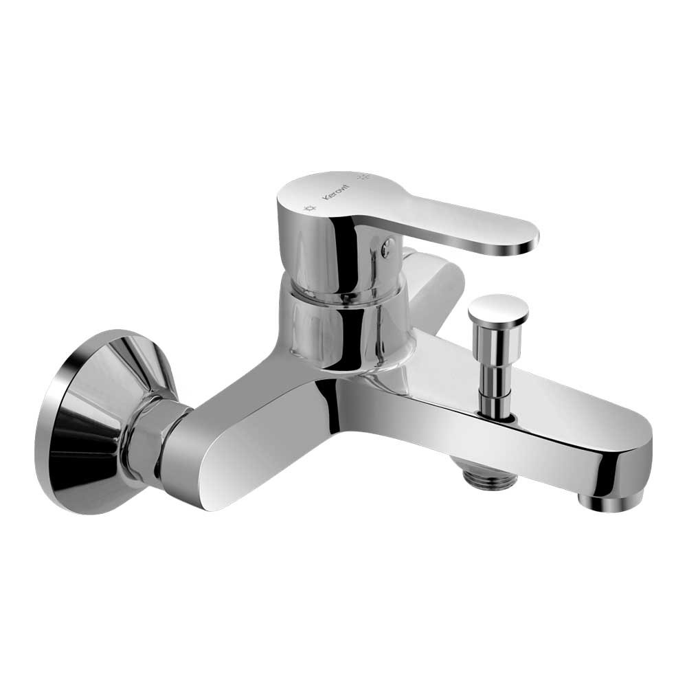 KEROVIT CURVE PLUS KB2711044 Wall Mounted Exposed Bath & Shower Mixer with Hand Shower Arrangement - Single Lever