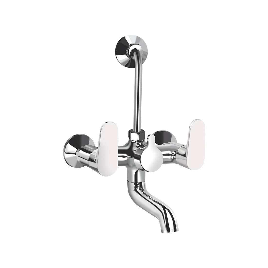 Kerovit Hydrus KB411019 2-in-1 Wall Mixer With Flange
