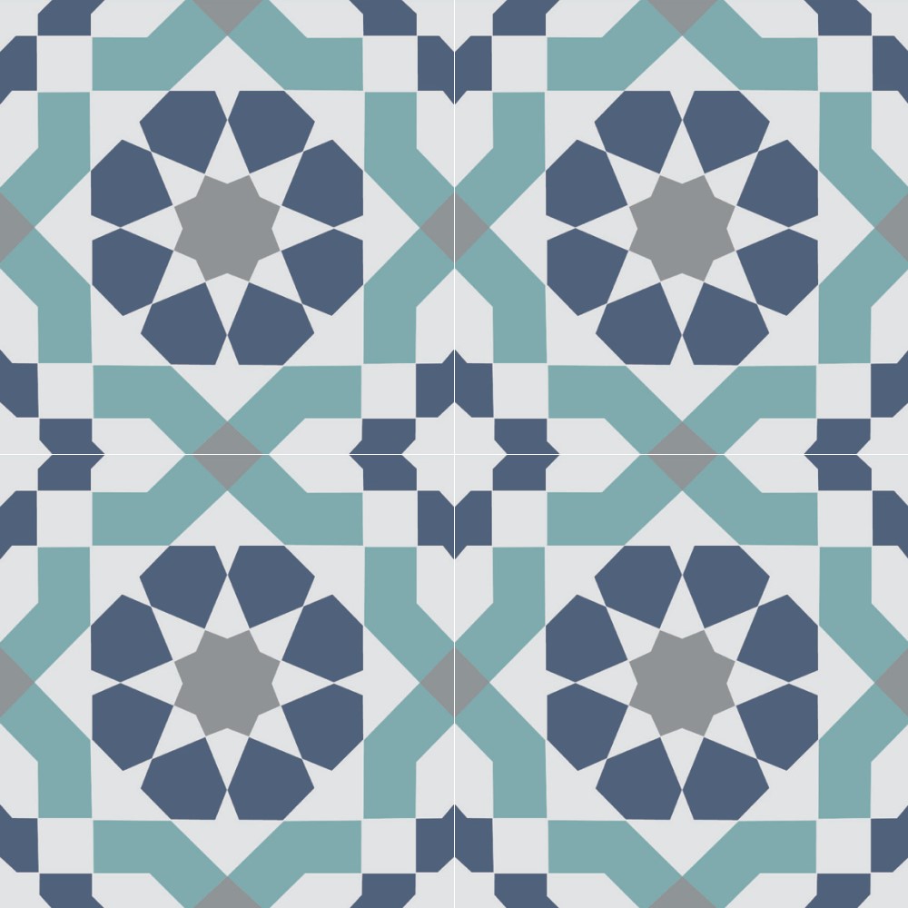 Harmony Moroccan TGH097 MOROCCAN 2012 BLUE (300 x 300) Matt Floor Tiles