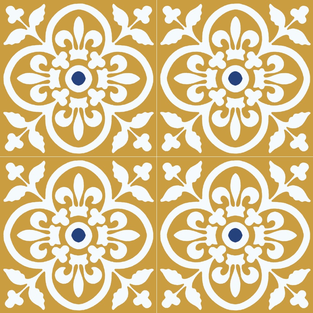 Harmony Moroccan TGH110 MOROCCAN 1004 YELLOW (300 x 300) Matt Floor Tiles