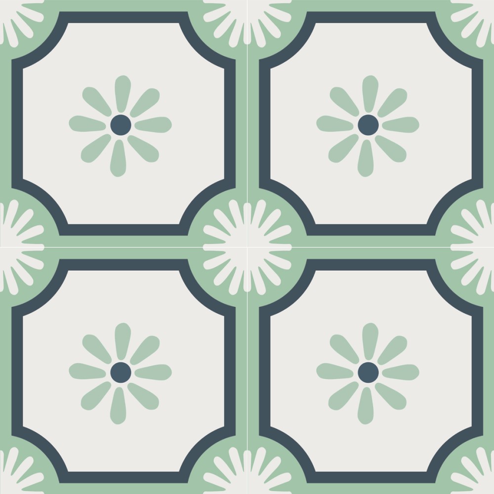 Harmony Moroccan TGH112 MOROCCAN 1006 MINT (300 x 300) Matt Floor Tiles