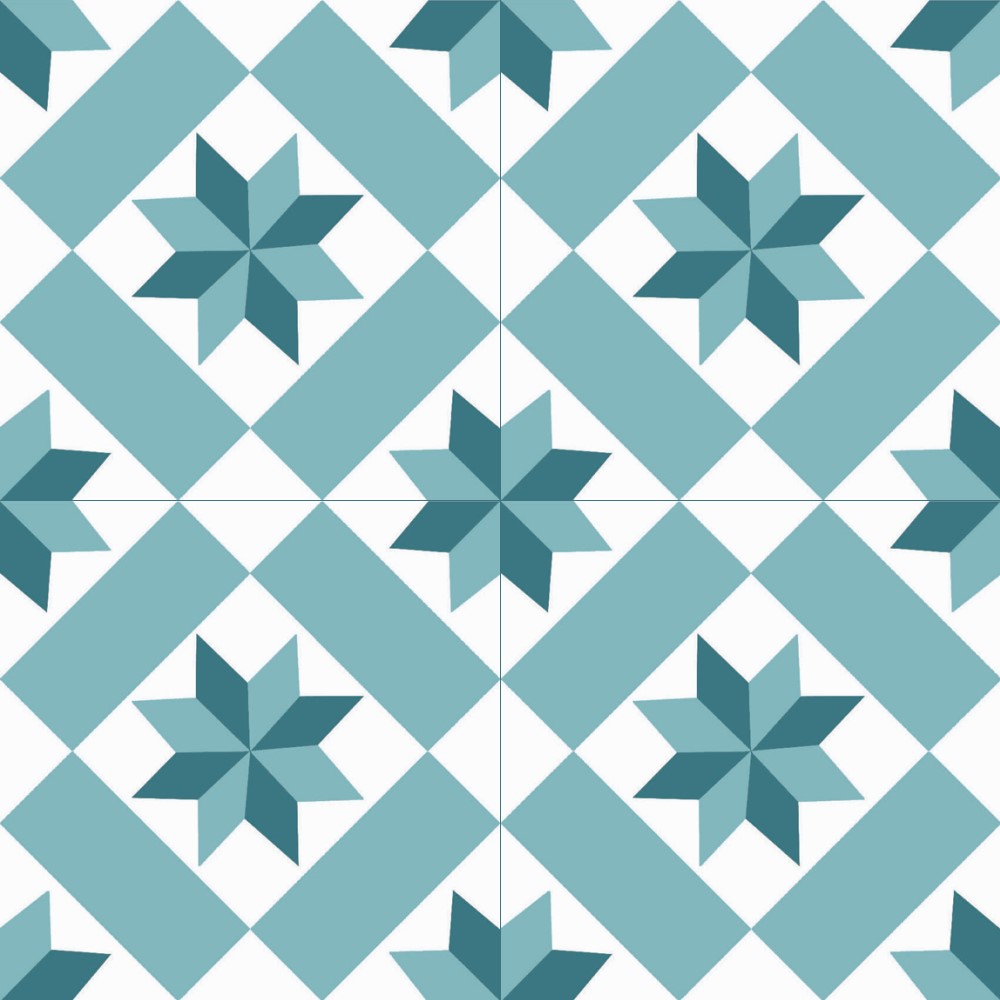 Harmony Moroccan TGH118 MOROCCAN 1011 BLU (300 x 300) Matt Floor Tiles