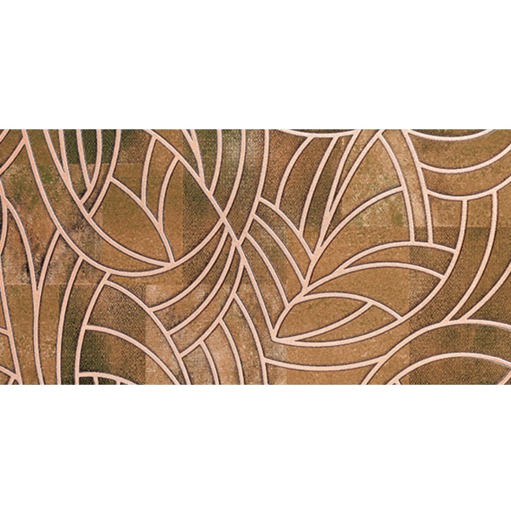 Harmony ALABASTRO TGH201 HWA CRESCENT RELIEF GOLD (600 x 300) Matt Designer Tiles